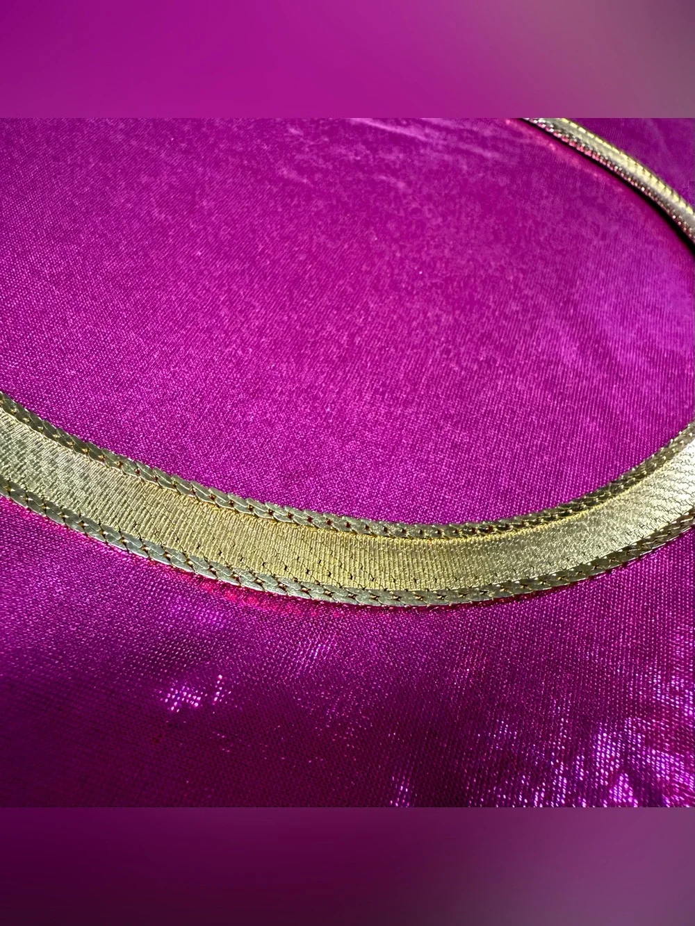🔥Vtg Gold-plated Herringbone Chain 18